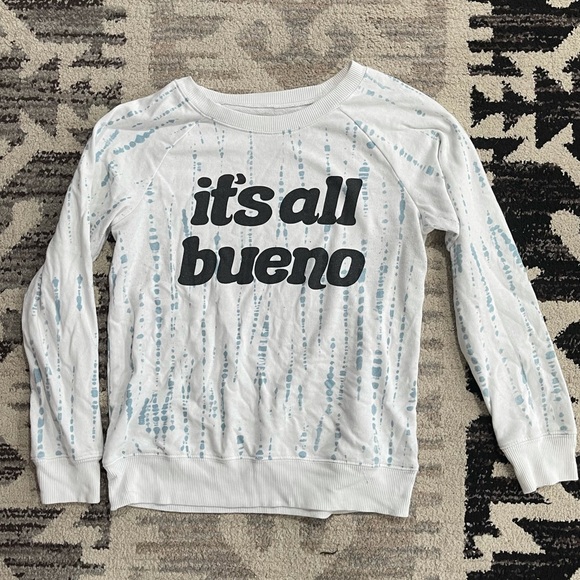 It’s all bueno white crew next shirt with pattern - Picture 1 of 6